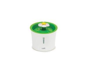 Catit Original Flower Fountain with Water Level Window, 3 Litre - Encourages Hydration with 3 Flow Systems & Filter (43742W)