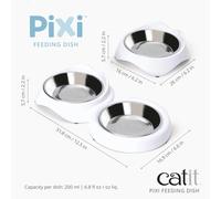 Catit Pixi Feeding Dishes - Double Dish