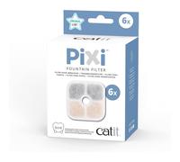 Catit PIXI Genuine Replacement Water Fountain Filter Cartridges, 6 Pack