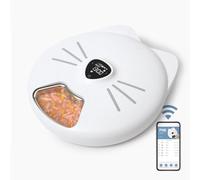 Catit PIXI Smart Feeder 6 Servings with Stainless Steel Tray for Cats | Automatic Cat Feeder with App Control, Stainless Steel Tray, Custom Schedule, Ice Packs, For Dry & Wet Food