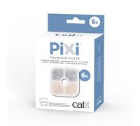 Catit PIXI Cat Drinking Fountain Filter, Triple Action Water Filter, 6-Pack