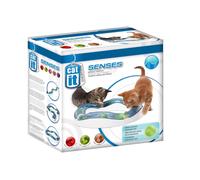 Catit Senses Speed Circuit Cat Toy - Peek-A-Boo Track, Sensory Stimulation & Motion-Activated Lighted Ball (50735)
