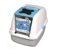 Catit Style Hooded Cat Pan/Litter Tray/Litter Box, 57L x 39W x 46.5H ,blue