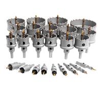 CATITO 26 PCS Heavy Duty Carbide Hole Saw Set, Metal Steel Drill Bit, TCT Cutter, 24 Saws with 2*Extra Pilot Center Drills, Ideal for Metal, Iron, Stainless (1/2''- 3-15/16'')
