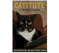 Catitute Living Room This is Mah Tuxedo Cat Decor Metal Sign Tin Sign Decor Poster Wall Art Poster 8X12 Inches