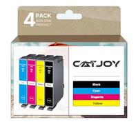 CATJOY 603XL Ink Cartridges Multipack Replacement for Epson 603 XL for Expression Home XP-3100 XP-4100 XP-2100 XP-2105 XP-3105 Workforce WF-2810 WF-2830 WF-2835 (Black Cyan Magenta Yellow，4-Pack)