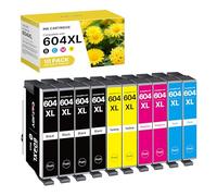 CATJOY 604XL Ink Cartridges for Epson 604 Ink Cartridges 604XL Multipack Ink Compatible with Epson XP 2200 Ink XP-3200 XP-4200 XP-2205 XP-4205 Workforce WF-2910 WF-2930(10 Pack)