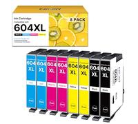 CATJOY 604XL Ink Cartridges Multipack Replacement for Epson 604 Epson 604XL Ink Cartridges with the latest chips Compatible for Epson XP2200 Expression for Epson XP 3200 XP-4205 XP 4200(8 Pack)