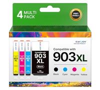 CATJOY 903XL Ink Cartridges Replacement for HP 903 Ink HP 903XL Ink Cartridges Multipack for HP Officejet Pro 6950 6960 Officejet Pro 6970 6960 Printer (903XL Ink,4P)
