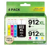 CATJOY 912XL Ink cartridges Replacement for HP 912XL Ink Cartridges Multipack HP 912 for HP OfficeJet 8010 8012 8014 8015 8017 OfficeJet Pro 8020 8024 8023 8025 (Black Cyan Magenta Yellow,4 Pack)