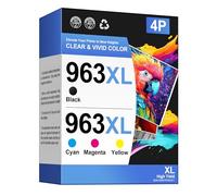 CATJOY 963XL Ink Cartridges Multipack Compatible for HP 963XL HP 963 Ink cartridges for HP Officejet Pro 9010 Ink Cartridges,Officejet Pro 9020 9012 9015 9013 9014 9016 9019 9025(963XL Ink, 4pack)