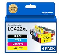 CATJOY LC422XL Ink Replacement for Brother LC422XL LC422 LC-422XLVAL Ink Cartridges Compatible for Brother MFC-J5340DW MFC-J5345DW MFC-J5740DW MFC-J6540DW (4Pack)