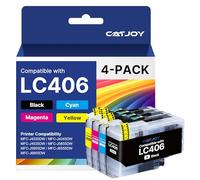 CATJOY MFC-J4335DW Printer Color Inkjet Printing Up to 1-Year of LC406 Ink in-Box for Home and Small Business