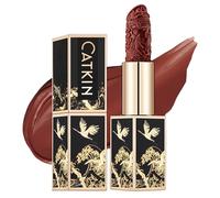 CATKIN Dark Red Lipstick, Semi-Matte, Long Lasting, High Impact, Moisturizing Formula, enriched with Avocado Oil and Vitamin E, 3.2g
