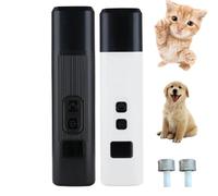 Catlabo Cat Nail, Catlabo Nails Trimmer, Safe Cut Cat Nails Trimmers, Two Adjustable with 360° Grinding Settings, Pet Toe Nail Trimmer for Cats & Dogs Works on All Sized (Black+Whilt)