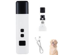 Catlabo Cat Nail, Catlabo Safe Cut Cat Nail Trimmer,Low-Vibration Ultra-Quiet Under 40dB ＆ Powerful Enough,Two Adjustable with 360° Grinding Settings for Thick Claws for All Kinds Pets (White)