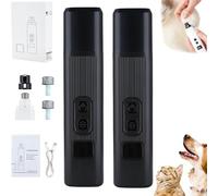 Catlabo Cat Nail, Catlabo Safe Cut Cat Nail Trimmer, Low-Vibration Ultra-Quiet Under 40dB, Two Adjustable with 360° Grinding Settings, Powerful Enough for Thick Claws for All Kinds Pets(Black-2)