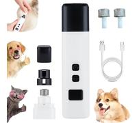 Catlabo Cat Nail, Catlabo Safe Cut Cat Nail Trimmer, Two Adjustable with 360° Grinding Settings, Low-Vibration Ultra-Quiet, Easy to Clean, Suitable for Cats and Dogs (White)