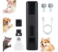 Catlabo Cat Nail, Catlabo Safe Cut Cat Nail Trimmer, Two Adjustable with 360° Grinding Settings, Low-Vibration Ultra-Quiet, Easy to Clean, Suitable for Cats and Dogs (Black)