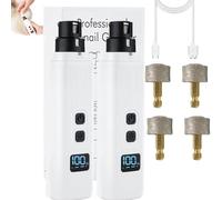 Catlabo Cat Nail, Catlabo Safe Cut Cat Nail Trimmer, Two Adjustable with 360° Grinding Settings, Low-Vibration Ultra-Quiet Under 40dB ＆ Powerful Enough for Thick Claws (White*2)