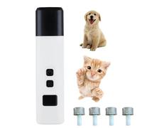 Catlabo Cat Nail, Catlabo Safe Cut Cat Nail Trimmer, Two Adjustable with 360° Grinding Settings, Pet Toe Nail Trimmer for Cats & Dogs Works on All Sized (White,4* replacement heads)