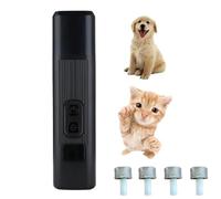 Catlabo Cat Nail, Catlabo Safe Cut Cat Nail Trimmer, Two Adjustable with 360° Grinding Settings, Pet Toe Nail Trimmer for Cats & Dogs Works on All Sized (Black,4* replacement heads)