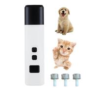 Catlabo Cat Nail, Catlabo Safe Cut Cat Nail Trimmer, Two Adjustable with 360° Grinding Settings, Pet Toe Nail Trimmer for Cats & Dogs Works on All Sized (White,3* replacement heads)