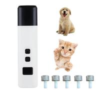 Catlabo Cat Nail, Catlabo Safe Cut Cat Nail Trimmer, Two Adjustable with 360° Grinding Settings, Pet Toe Nail Trimmer for Cats & Dogs Works on All Sized (White,5* replacement heads)