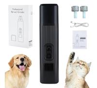 Catlabo Cat Nail, Catlabo Upgraded Safe Cut Cat Nail Trimmer, Ultra-Quiet, Two Adjustable with 360° Grinding Settings, Low-Vibration, Powerful Enough for Thick Claws (Black,2 Replacement Bit)