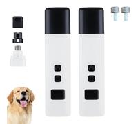 Catlabo Cat Nail, Perfect Care and Safe Trimming, Two Adjustable with 360° Grinding Settings With LED, Low Noise, Suitable for Small, Medium and Large Dogs and Cats (White*2)