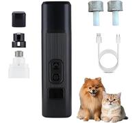 Catlabo Cat Nail - Safe Cut Cat Nail Trimmer, Two Adjustable with 360° Grinding Settings, with Display Screen and LED Light, Pet Toe Nail Trimmer for Large Medium Small Dogs Cats (Black)