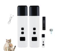 Catlabo Safe Cut, 2026 New Catlabo Cat Nail, Two Adjustable, Low-Vibration Ultra-Quiet, 360° Grinding Settings, Enough for Thick Claws for All Kinds Pets (White,2Pcs)