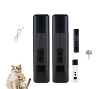 Catlabo Safe Cut, 2026 New Catlabo Cat Nail, Two Adjustable, Low-Vibration Ultra-Quiet, 360° Grinding Settings, Enough for Thick Claws for All Kinds Pets (Black,2Pcs)