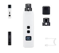 Catlabo Safe Cut Cat Nail Trimmer, 2 Adjustable 360° Grinding Settings, Ultra-Quiet Under 40dB Low-Vibration, Suitable for All Sized Cats & Dogs (white,Basic)