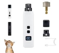 Catlabo Safe Cut Cat Nail Trimmer, 2 Adjustable 360° Grinding Settings, Ultra-Quiet Under 40dB Low-Vibration, Suitable for All Sized Cats & Dogs (white,+1 head)