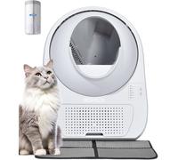 CATLINK Automatic Self-Cleaning Cat Litter Box comes with a matching litter mat, featuring a 2025 enhanced design tailored for homes with multiple cats.