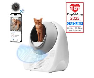 Catlink Pro-X Luxury Smart Cat Litter Box， Large Size - Self-Cleaning， APP Controlled， Double Odor Control， for Cats 3.3-22 lbs， Hands-Free Pet Care