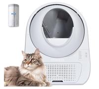CATLINK Self-Cleaning Litter Box for Multiple Cats - Large Capacity, Double Odor Control, Supports Pets 3.5-22 lbs (Young Version)