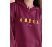Catmaste Cat Yoga Poses Hoodie Bad Zebedee Burgundy XS