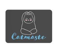 Catmaste Namaste Cat Pets Yoga Rubber Placemat Large 39.5 x 28.5 cm Black