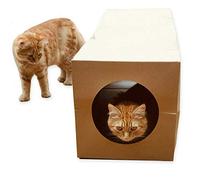 CATMAT - Large Cat Tunnel made from heavy-duty cardboard and paper. For Indoor Cats and Kittens - 1m Long 30cm Diameter Pack of Two tunnels (2)