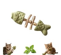 Catnip and Silvervine Fish Chew, Natural Cat Fish Bone Toy, for Feline Companions, Long-Lasting Durable Interactive Chew with Natural Ingredients Cats Teeth Cleaning (1 Pcs)