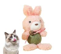 Catnip Ball Catnip Toy, Cartoon Cute Rabbit Cat Play Balls Cat Bite Toy Unique Plush Toy with Bell, Interactive Chew Toy for Fun Play