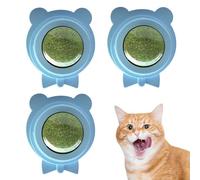 Catnip Ball Set - 3 Pieces Indoor Cat Toys, Silvervine Treats and Face Scratcher for Interactive Biting, Teething and Play, Boredom Relief for Cats, Fun Indoor Outdoor Activity 2.17x1.77x1.85 Inchers