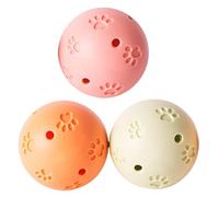 Catnip Balls for Cats | 3X Portable Small Jingle Balls - Pet Exercise Toys, Scratch Tools, Floor Chew Supplies, Indoor Fetch Toy for Rabbits Hamster