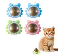 Catnip Balls Rollerball For Cats Wall Mount Magic Mint Stick Up Station Cat Nip Balls Cat Nips Organic Ball Cat Crack Catnip Ball Spinning Sugar Lick Rollerball Toy Chew Teeth Cleaning Anxiety Relief