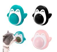 Catnip Balls Toy for Cat, Pack of 3 Catnip Ball Toy, 360° Rotating Interactive Cat Toy with Storage Lid, Wall Catnip Balls Toys for Cats