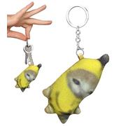 Catnip Banana Toy - Cute Kicker Toy, Plush Chew Toy, Plushy Meow Crying Cat Keychain | Funny Interactive Toy, Cat Crying Sweet Funny Voice Keychain for Cheese