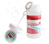 Catnip Bubble Solution - 120ml Natural Catnip Oil Liquid, Pet-Friendly Oil Scented Interactive Toy For Cats And Kittens | Safe Soap Bubbles For Fun Indoor And Outdoor Play