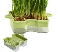 Catnip Cat Grass Box, Puzzle Design Catnip Planter, Double Layer Catnip Planter, Multifunctional Soilless Planting Box, Hydroponics Cat Grass Tray, Catnip Grass Tray For Home